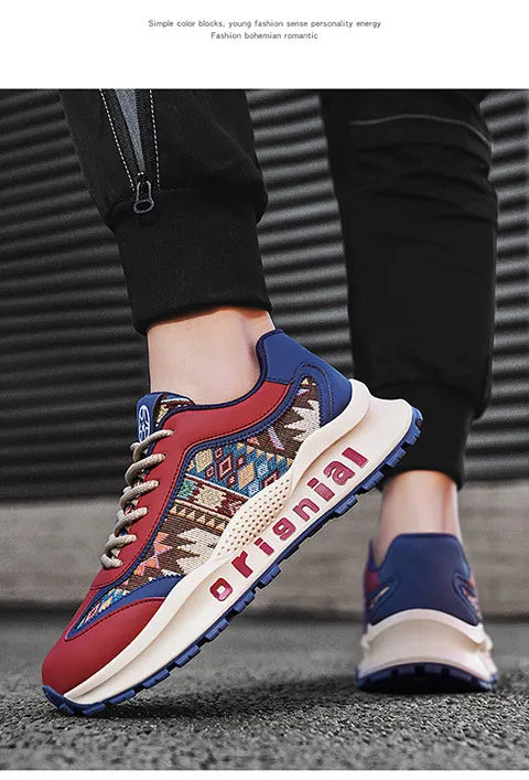 "2025 Men's Retro Sneakers - Non-Slip Platform Shoes, Durable Chunky Dad Shoes for Autumn"