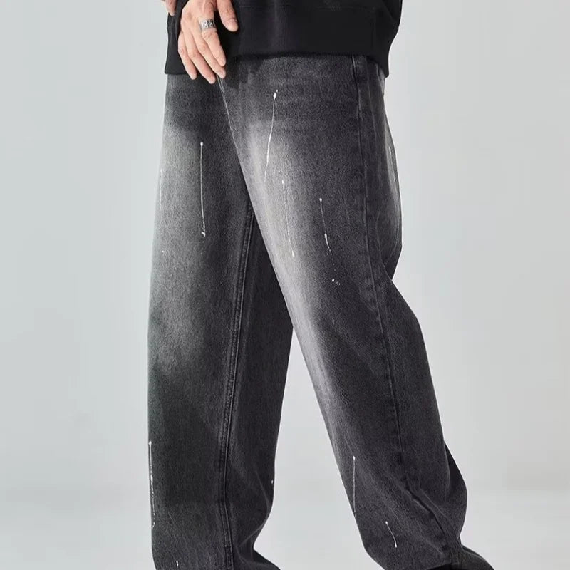 Wide Leg Jeans for Men Casual Trend Men's Jeans Man Pants Y2k Streetwear Trousers Male Jean Denim Shorts Baggy Mens Clothing New