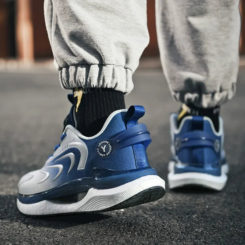 2025 Trendy Chunky Running Shoes New Rotary Buckle Men Women Thick Bottom Jogging Footwear Couple Street Style Male Sneakers