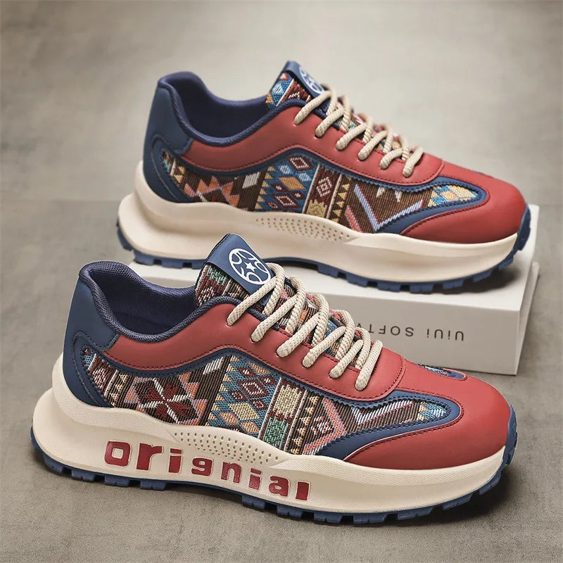 "2025 Men's Retro Sneakers - Non-Slip Platform Shoes, Durable Chunky Dad Shoes for Autumn"