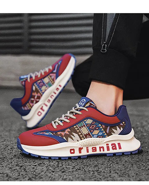 "2025 Men's Retro Sneakers - Non-Slip Platform Shoes, Durable Chunky Dad Shoes for Autumn"