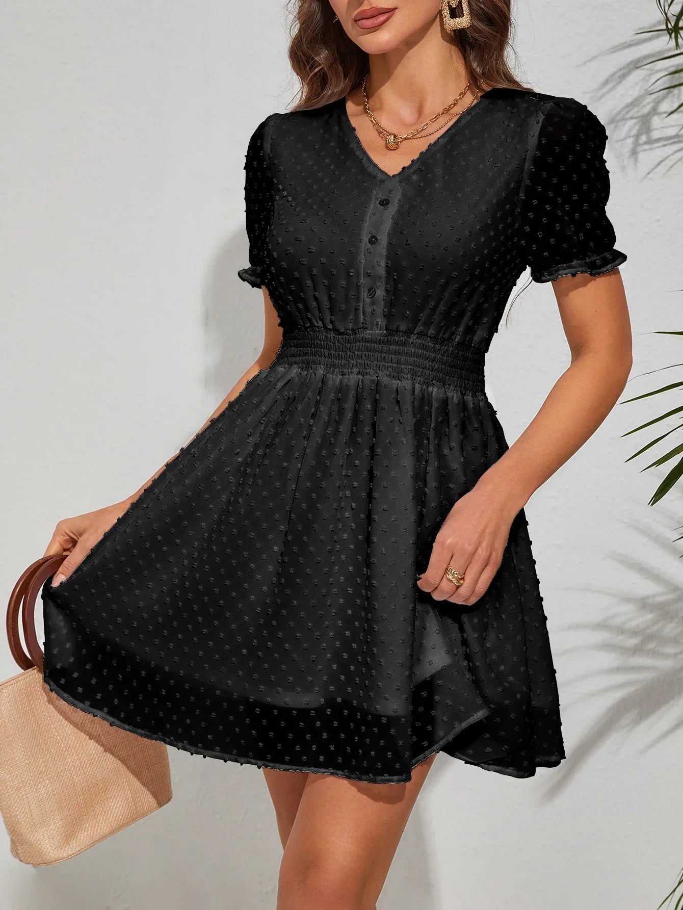 Dresses Fashion 2023 Color Matching Slim Long-Sleeved Shirt Dress Casual Home Street Commuter Plus Size Dress