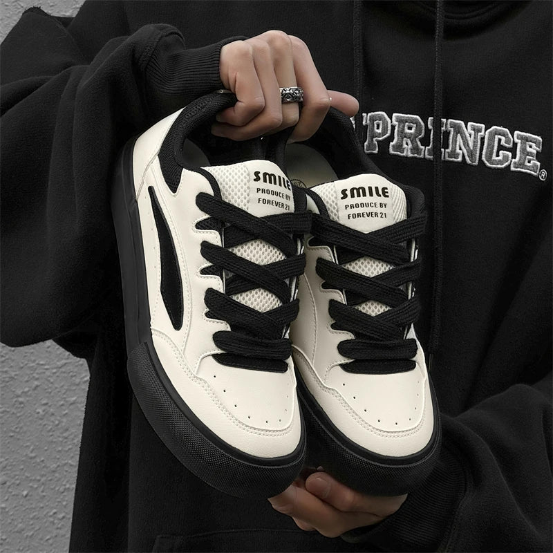2025 Chunky Sneakers Summer Fashion Low Top Lace Up Running Shoes Comfortable Flat Casual Walking Shoes Tenis Masculino
