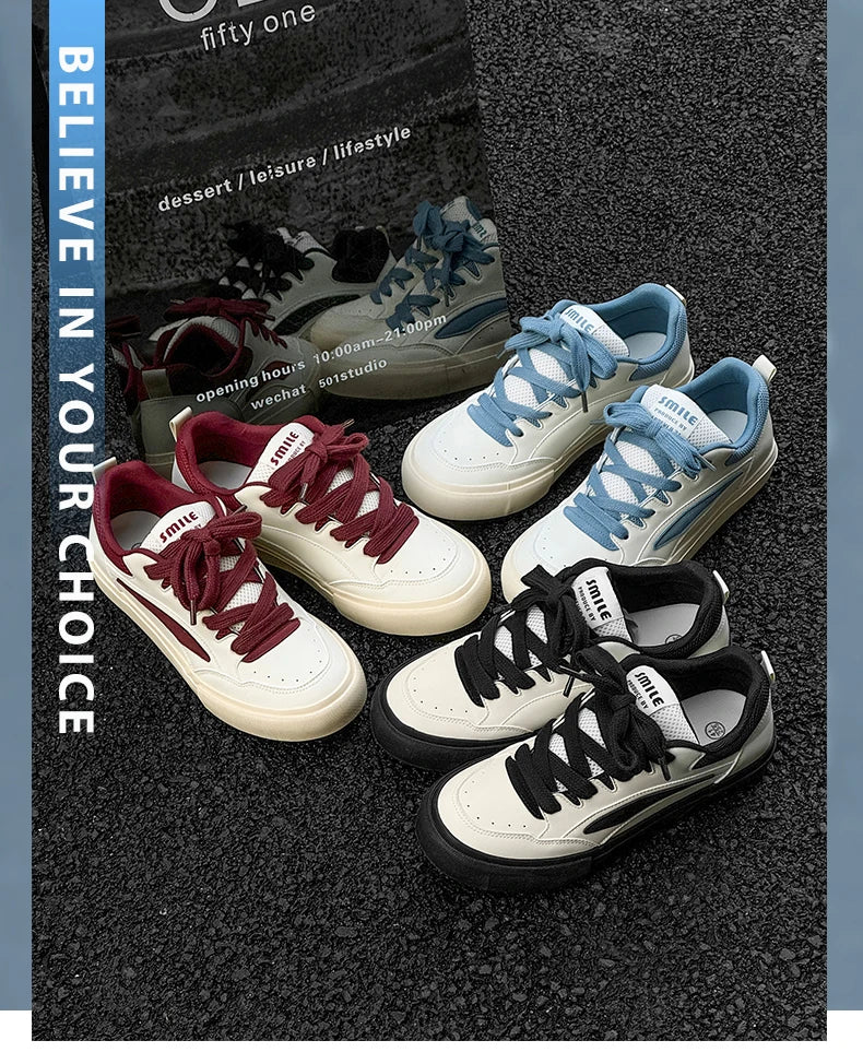 2025 Chunky Sneakers Summer Fashion Low Top Lace Up Running Shoes Comfortable Flat Casual Walking Shoes Tenis Masculino