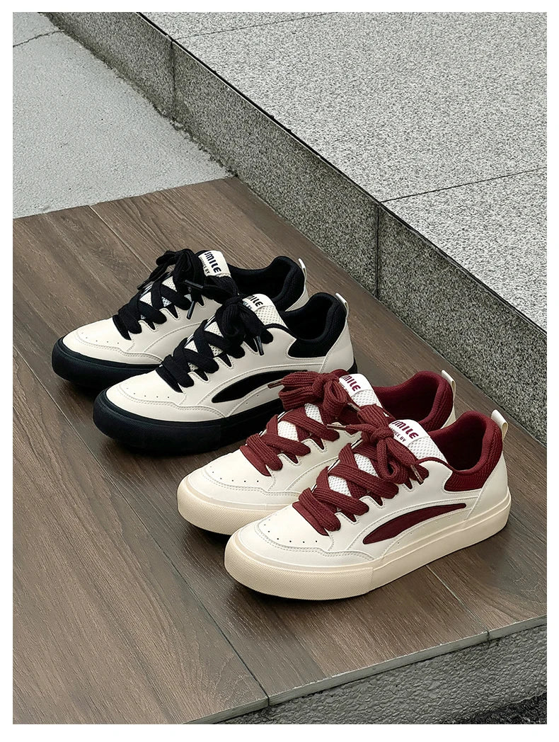 2025 Chunky Sneakers Summer Fashion Low Top Lace Up Running Shoes Comfortable Flat Casual Walking Shoes Tenis Masculino