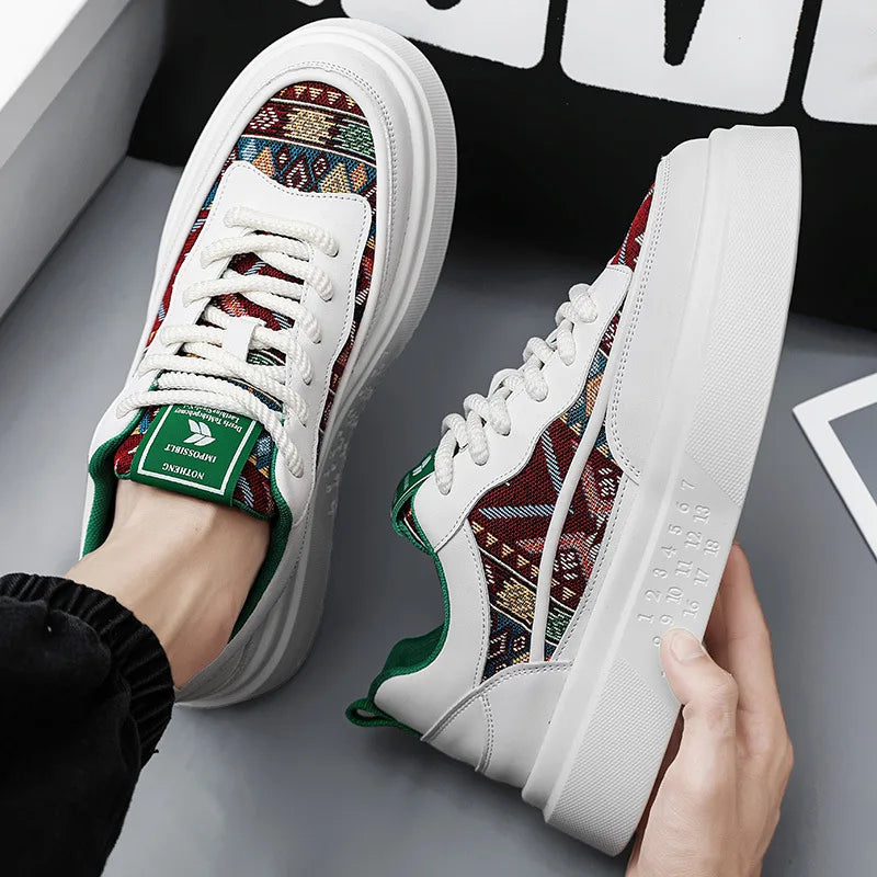 Chunky Shoes Mens Casual Skateboard Leather Sneakers Luxury Summer Outdoor Hiking Sports Tennis Running Platform Loafers