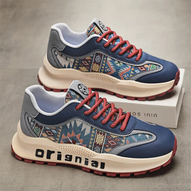 "2025 Men's Retro Sneakers - Non-Slip Platform Shoes, Durable Chunky Dad Shoes for Autumn"