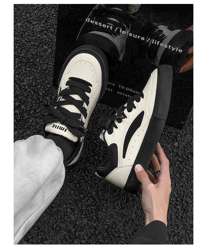 2025 Chunky Sneakers Summer Fashion Low Top Lace Up Running Shoes Comfortable Flat Casual Walking Shoes Tenis Masculino
