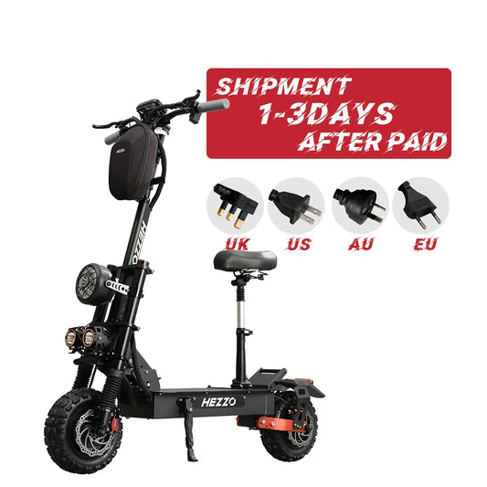 Electric Scooter 60V 6000W Dual Motor 45Ah High Speed Long Distance Foldable Off-road Two-wheel Electric Scooter