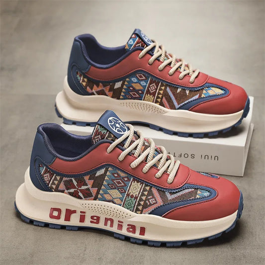 "2025 Men's Retro Sneakers - Non-Slip Platform Shoes, Durable Chunky Dad Shoes for Autumn"