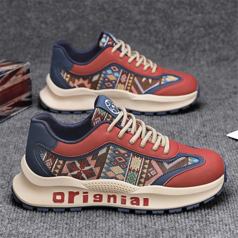 "2025 Men's Retro Sneakers - Non-Slip Platform Shoes, Durable Chunky Dad Shoes for Autumn"