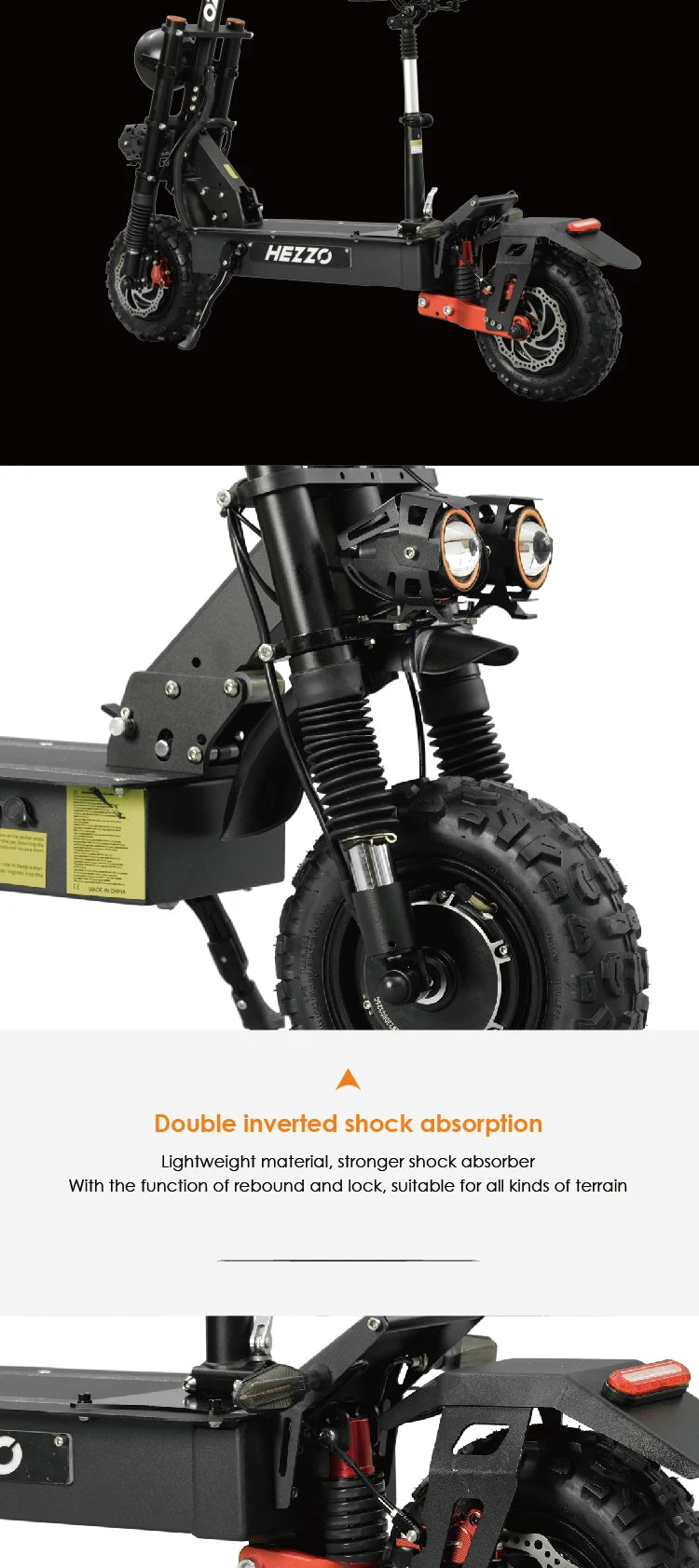 Electric Scooter 60V 6000W Dual Motor 45Ah High Speed Long Distance Foldable Off-road Two-wheel Electric Scooter
