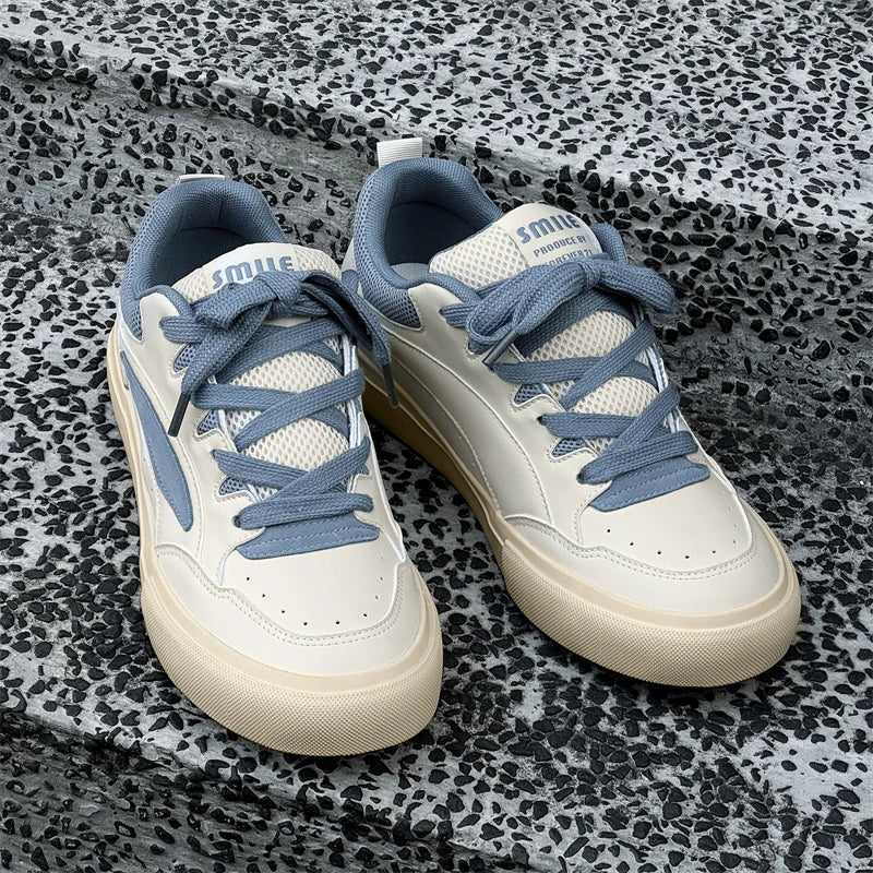 2025 Chunky Sneakers Summer Fashion Low Top Lace Up Running Shoes Comfortable Flat Casual Walking Shoes Tenis Masculino