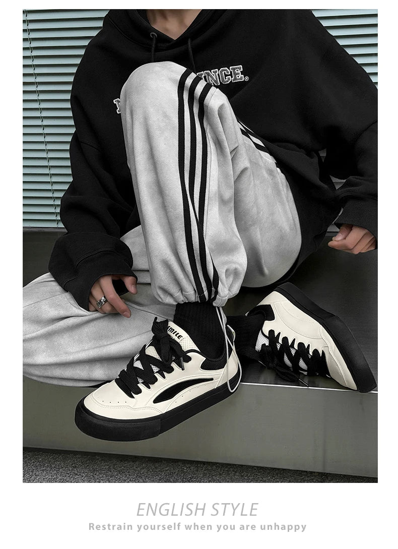 2025 Chunky Sneakers Summer Fashion Low Top Lace Up Running Shoes Comfortable Flat Casual Walking Shoes Tenis Masculino