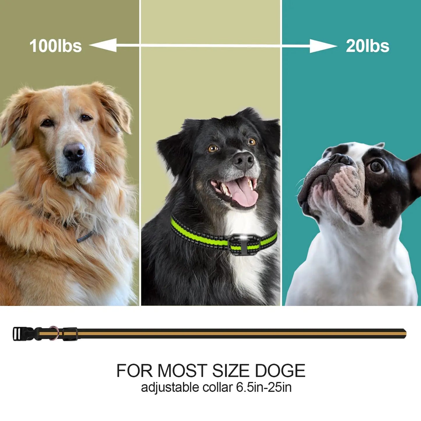 Smart Dog Shock Collar Dog Training Collar with Remote Innovative Upgraded IPX7 Waterproof Electric Collar with 3 Training Modes