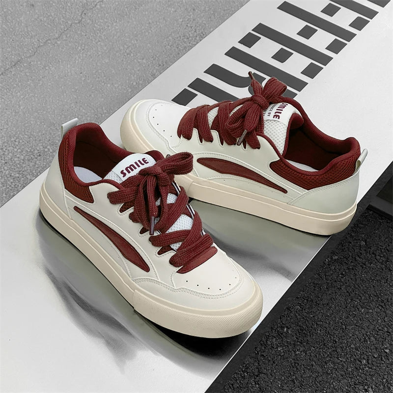 2025 Chunky Sneakers Summer Fashion Low Top Lace Up Running Shoes Comfortable Flat Casual Walking Shoes Tenis Masculino