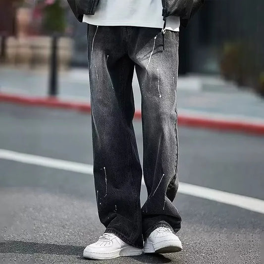 Wide Leg Jeans for Men Casual Trend Men's Jeans Man Pants Y2k Streetwear Trousers Male Jean Denim Shorts Baggy Mens Clothing New