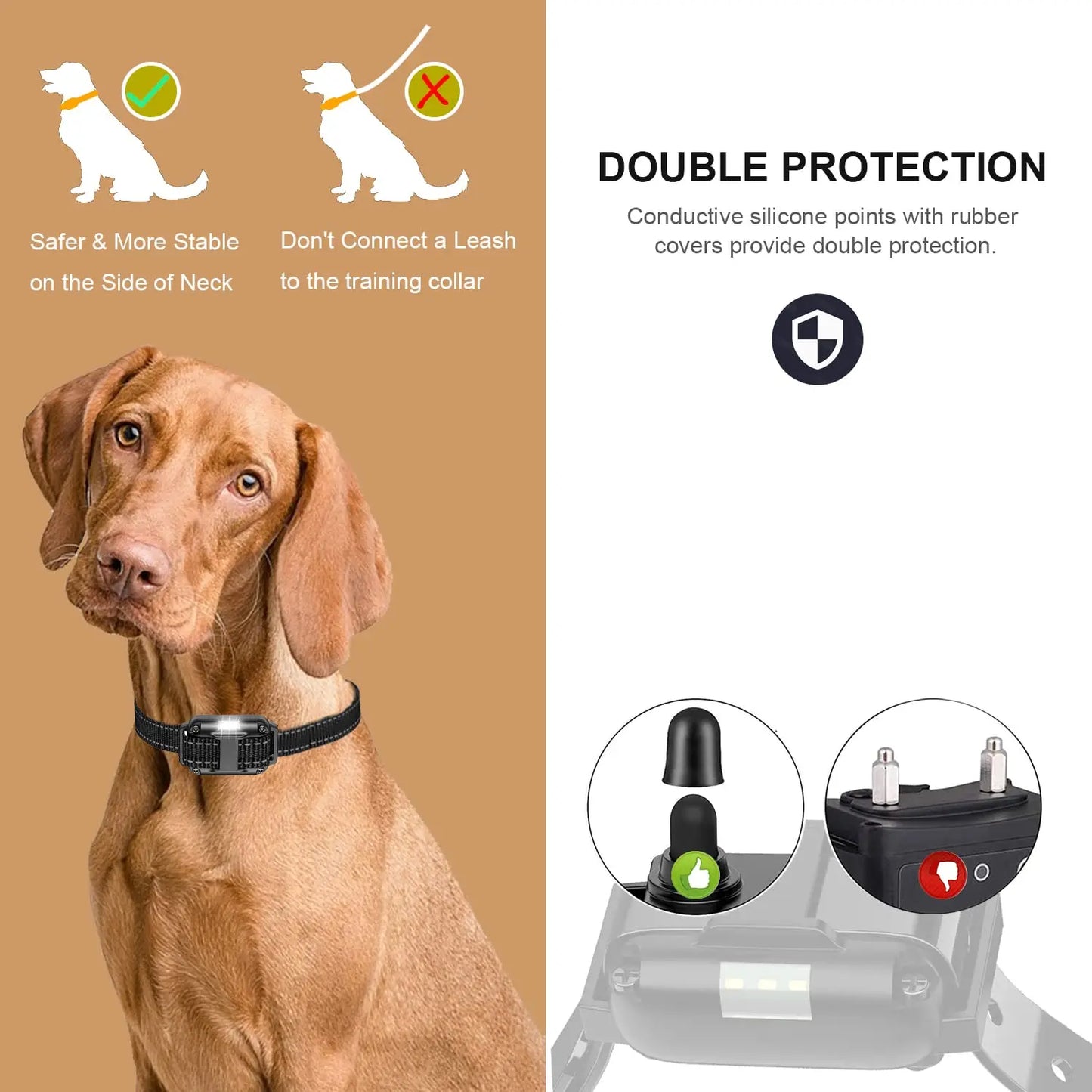 Smart Dog Shock Collar Dog Training Collar with Remote Innovative Upgraded IPX7 Waterproof Electric Collar with 3 Training Modes