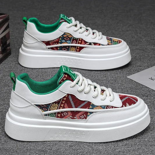 Chunky Shoes Mens Casual Skateboard Leather Sneakers Luxury Summer Outdoor Hiking Sports Tennis Running Platform Loafers