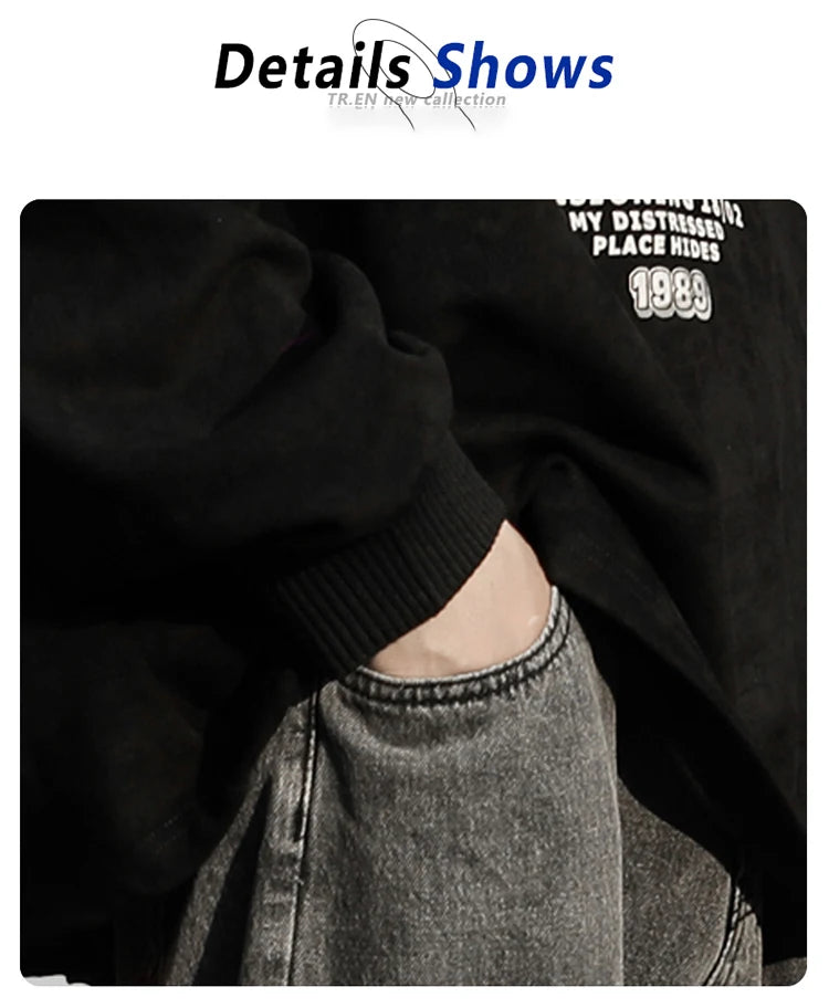 Men Jeans Wide Leg Denim pants Loose Straight Baggy Men's Jeans hip hop Streetwear Skateboard Neutral denim Trousers Cargo jeans