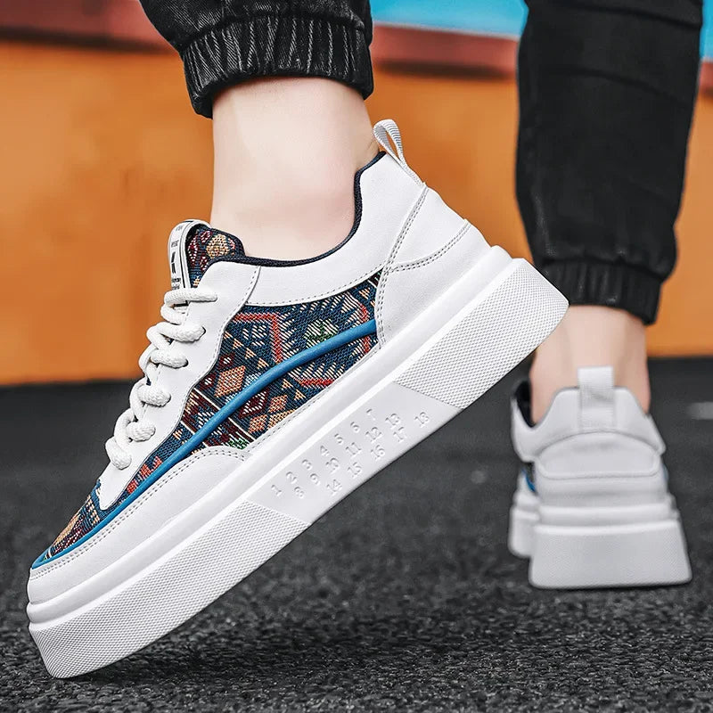 Chunky Shoes Mens Casual Skateboard Leather Sneakers Luxury Summer Outdoor Hiking Sports Tennis Running Platform Loafers