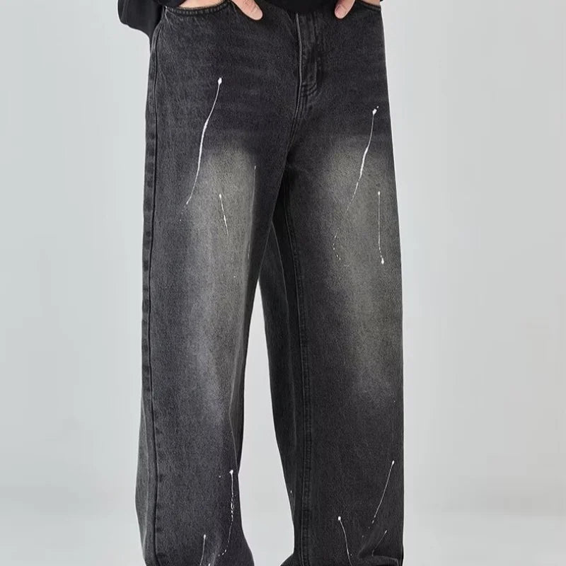 Wide Leg Jeans for Men Casual Trend Men's Jeans Man Pants Y2k Streetwear Trousers Male Jean Denim Shorts Baggy Mens Clothing New