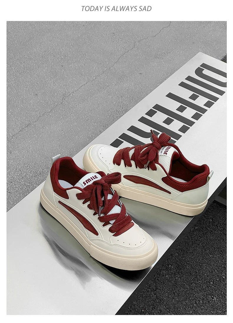 2025 Chunky Sneakers Summer Fashion Low Top Lace Up Running Shoes Comfortable Flat Casual Walking Shoes Tenis Masculino