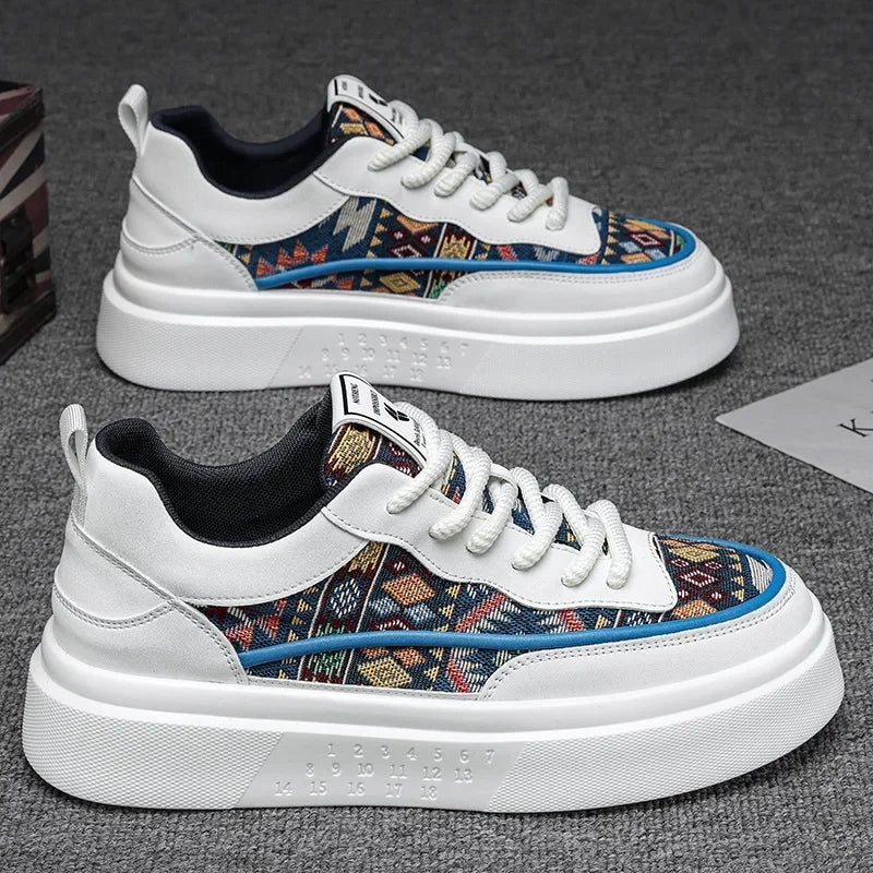Chunky Shoes Mens Casual Skateboard Leather Sneakers Luxury Summer Outdoor Hiking Sports Tennis Running Platform Loafers